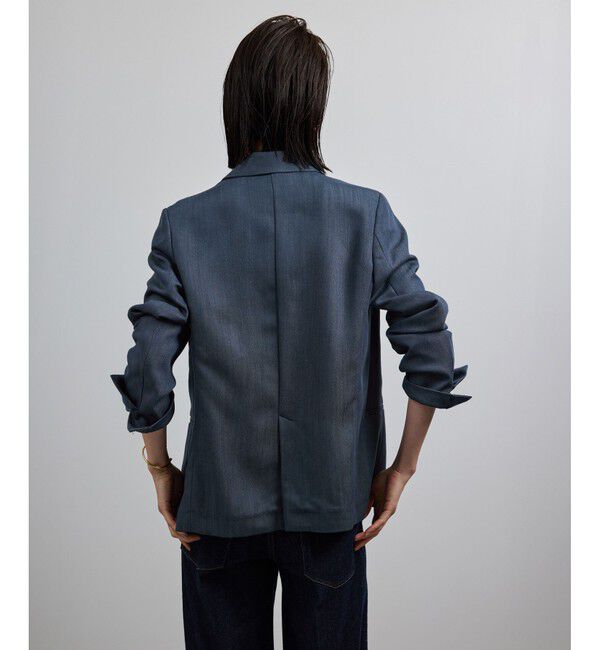 ROPE「バックサテンダブルブレストジャケット」|テーラードジャケット|