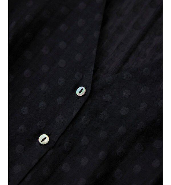 ROPE「【洗える・羽織にもなる】Vネック5分袖パフスリーブブラウス」|シャツ・ブラウス|