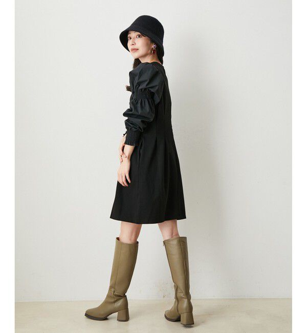 VIS「【抗菌防臭】スクエアトゥソフトロングブーツ」|ロングブーツ|