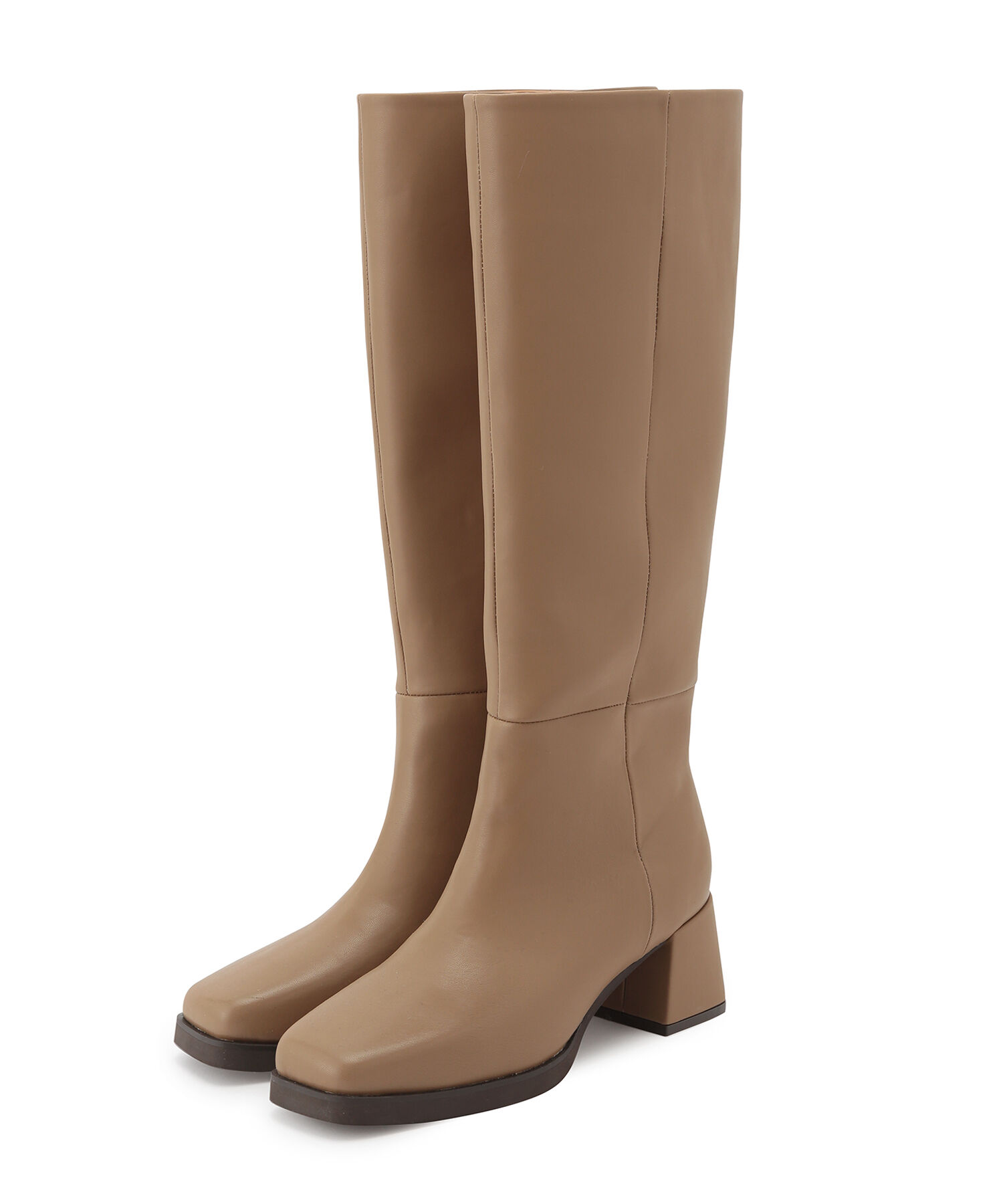 VIS「【抗菌防臭】スクエアトゥソフトロングブーツ」|ロングブーツ|