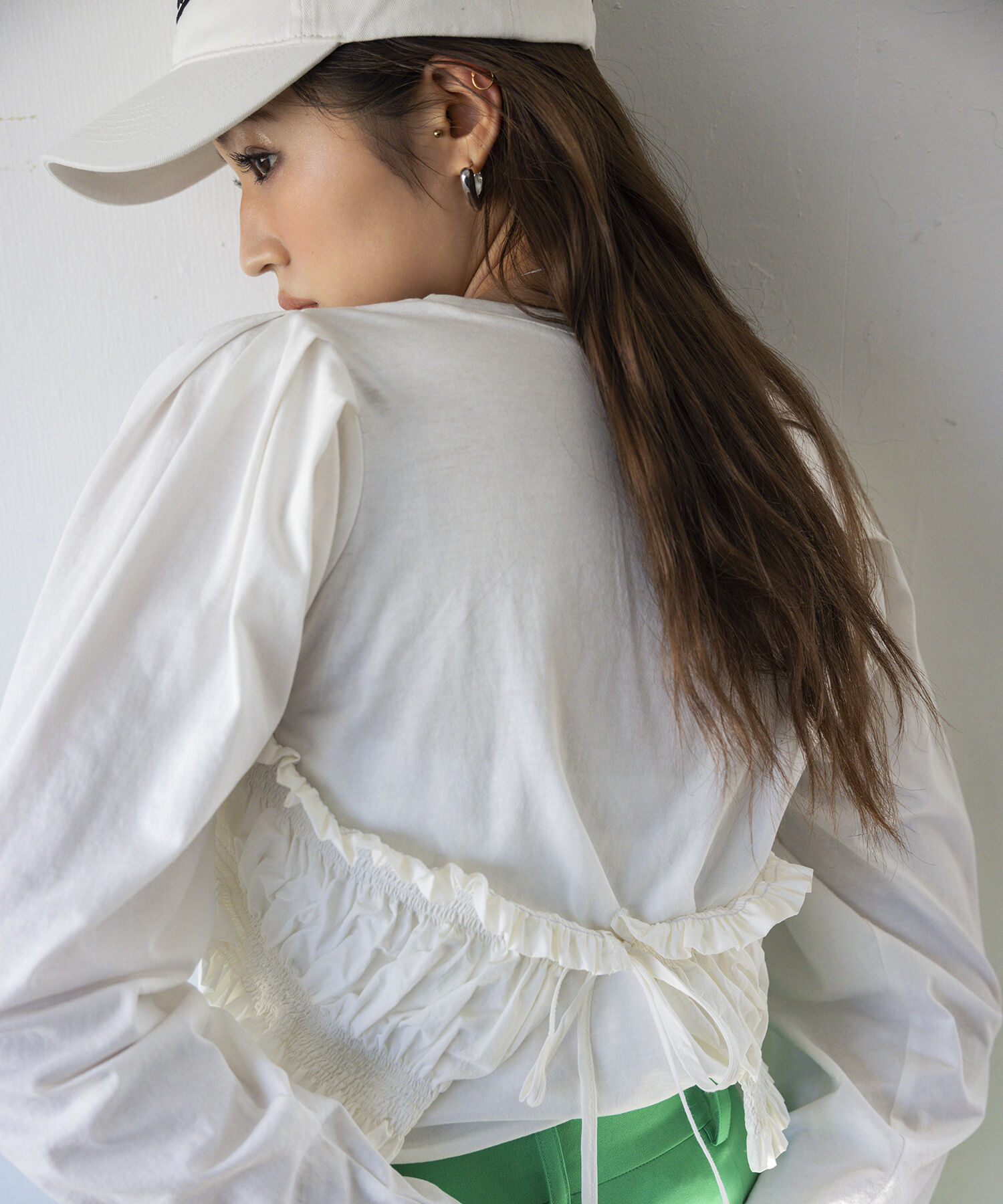 VIS「ビスチェドッキングデザインロングTシャツ」|Tシャツ・カットソー|