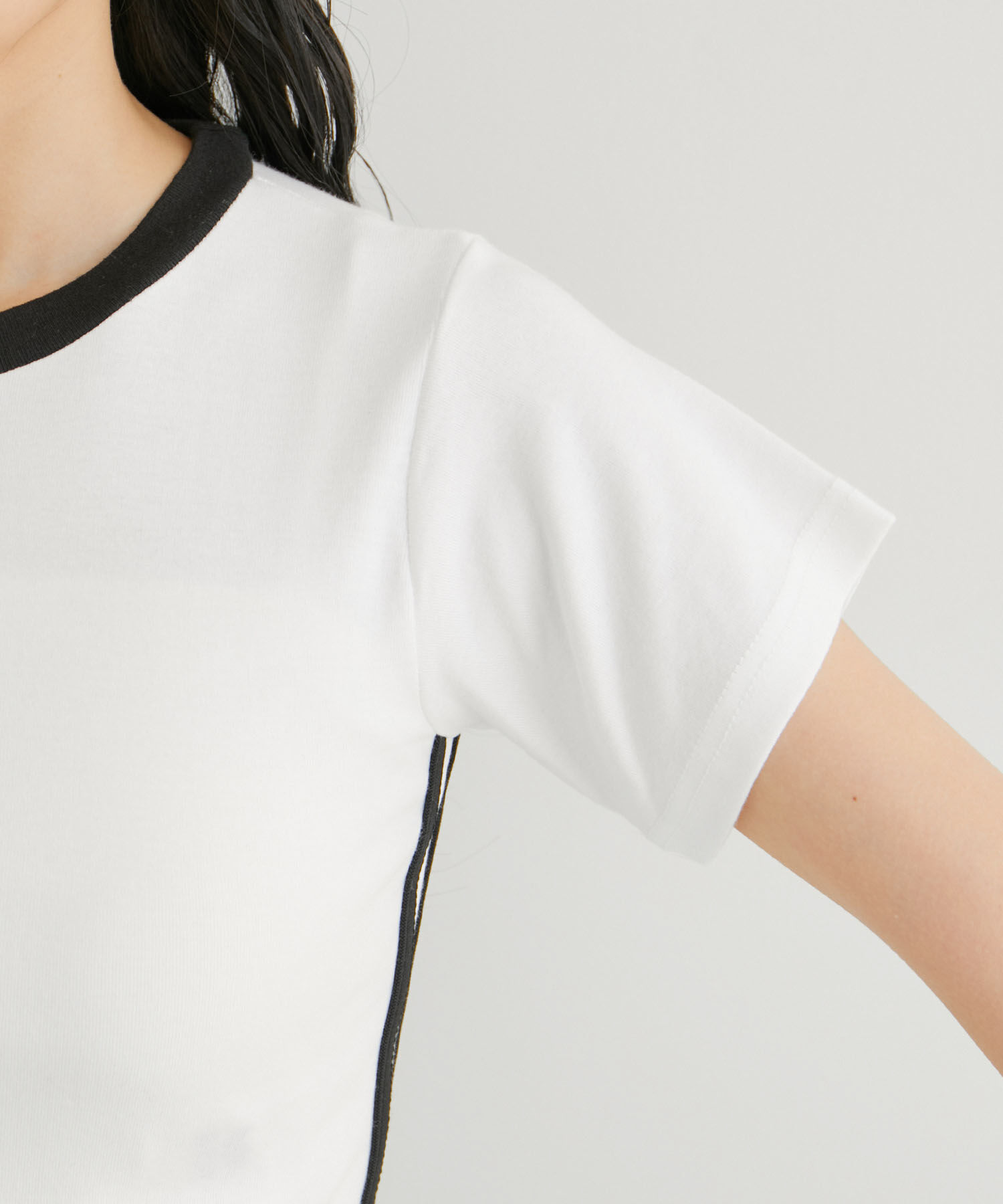 VIS「【WEB/一部店舗限定】サイドラインリボンプルオーバー」|Tシャツ・カットソー|