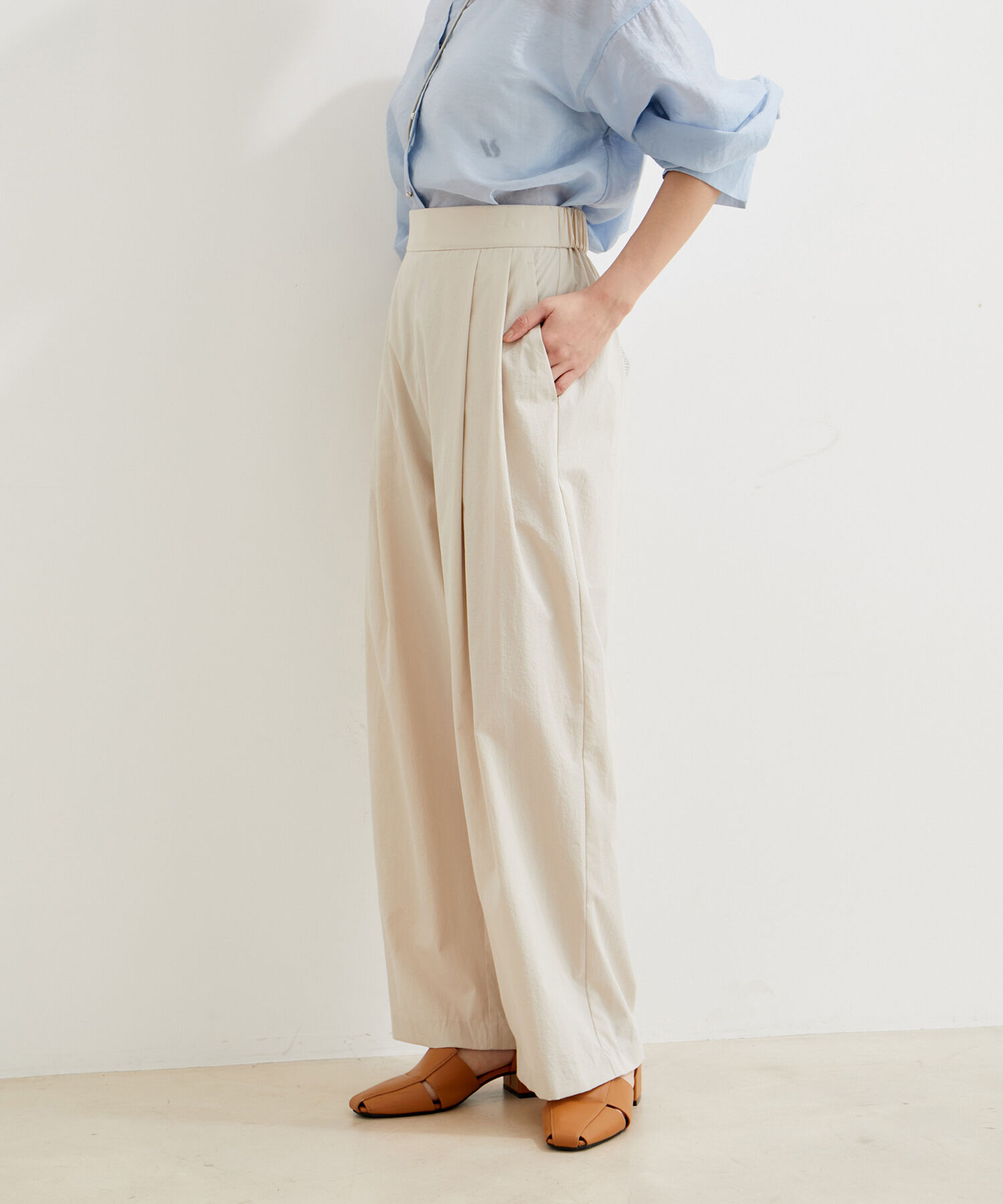 VIS「【洗える】タックギャザーパンツ」|その他|