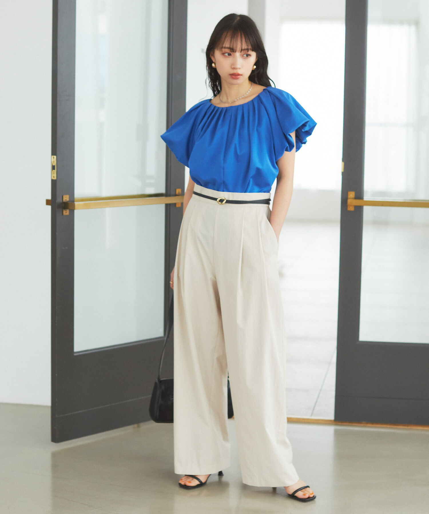 VIS「【洗える】タックギャザーパンツ」|その他|