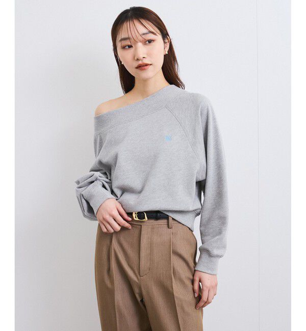 VIS「【2WAY】ワンオフショルダー胸刺繍スウェットプルオーバー」|スウェット・ジャージ|