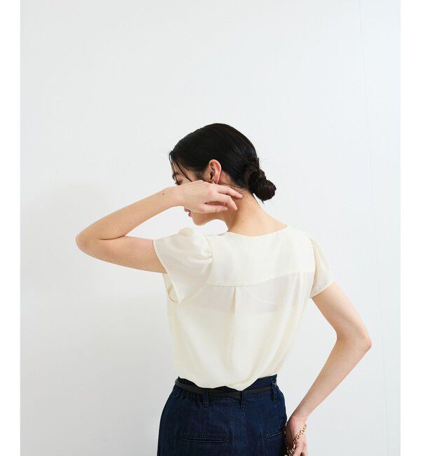 VIS「【WEB限定】【2WAY】リボンモチーフフリルブラウス」|シャツ・ブラウス|