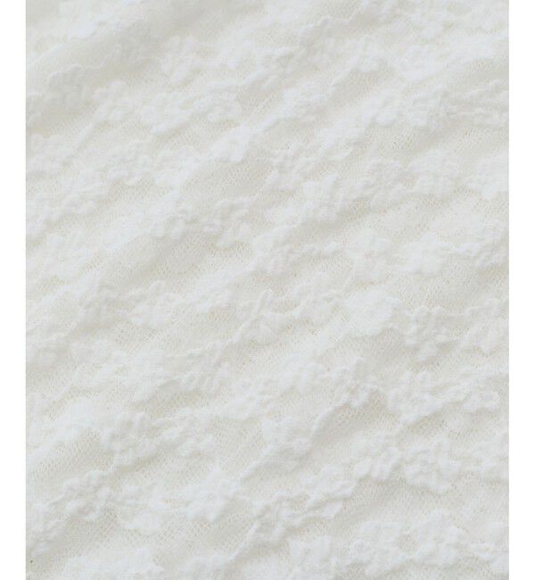 VIS「【前後2WAY】レース五分袖シアーカットプルオーバー」|Tシャツ・カットソー|