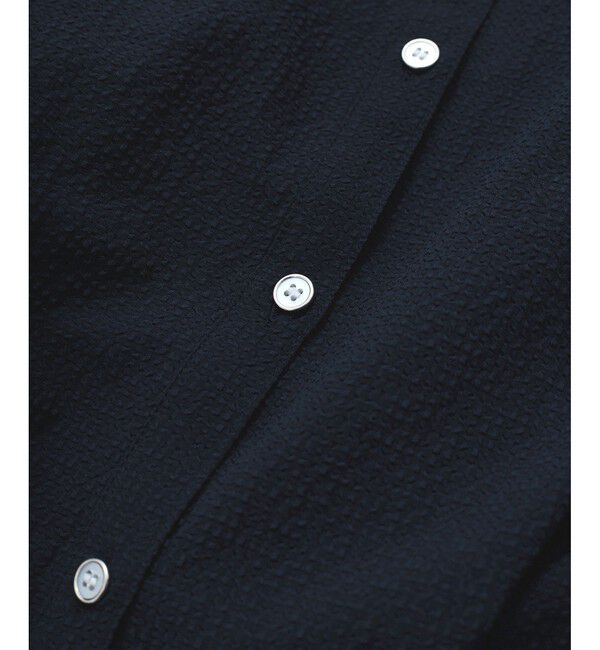 VIS「【UVケア/洗える】フレンチスリーブサッカーブラウス」|シャツ・ブラウス|