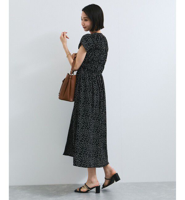 VIS「シャーリングデザインワンピース【WEB限定サイズ】」|ワンピース|