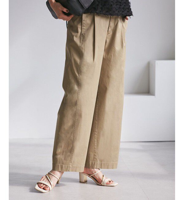 VIS「バレルシルエットコットンパンツ」|チノ|