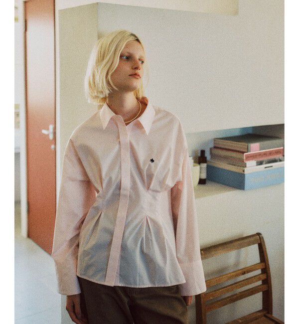 VIS「【POLOBCS】VIS別注ウエストタックフレアシャツ」|シャツ・ブラウス|