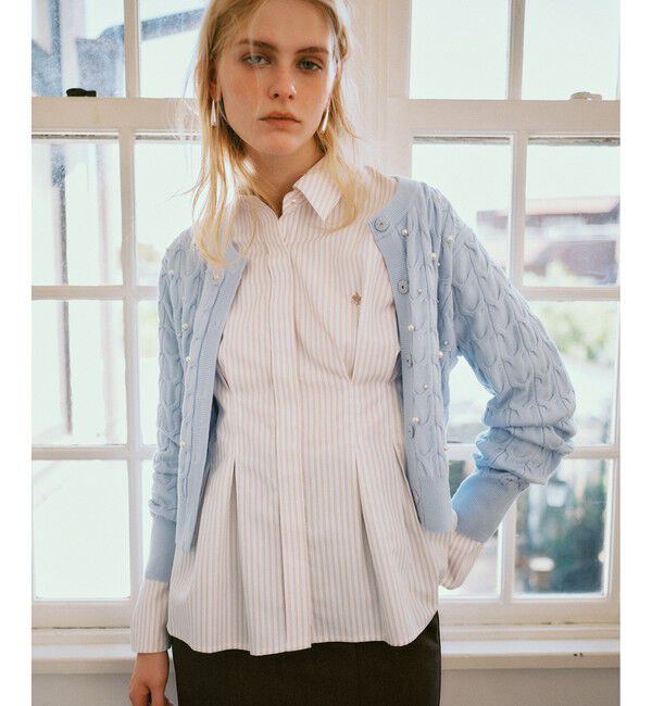 VIS「【POLOBCS】VIS別注ウエストタックフレアシャツ」|シャツ・ブラウス|ホワイト系(11)