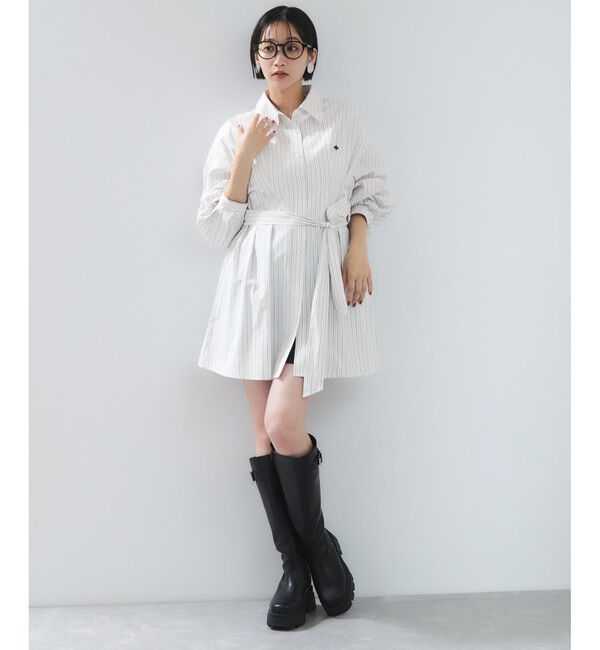 VIS「【POLO BCS】VIS別注ウエストタックフレアワンピース/WEB限定」|ワンピース|