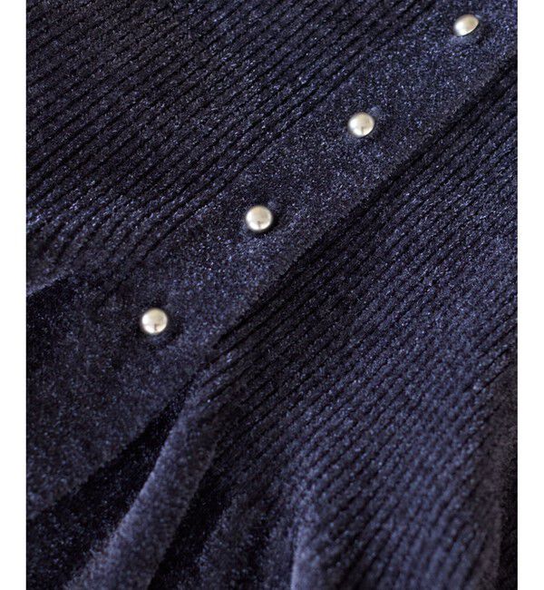 VIS「ペプラム切替モールニットカーディガン/イージーケア」|カーディガン|