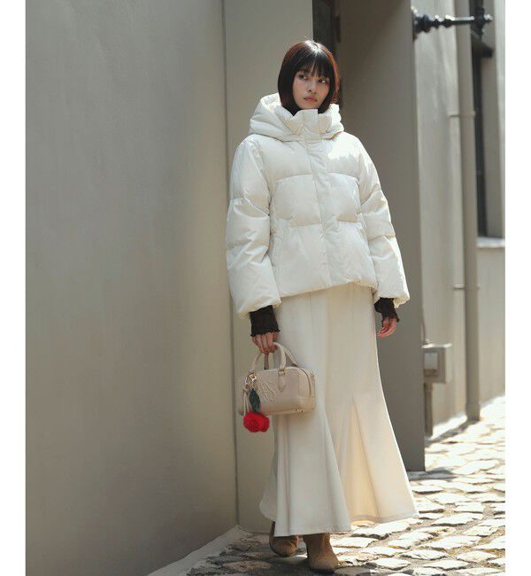 VIS「【アウター総選挙3位】フード取り外し可能軽量ダウンブルゾン/2WAY・撥水加工」|ダウン|