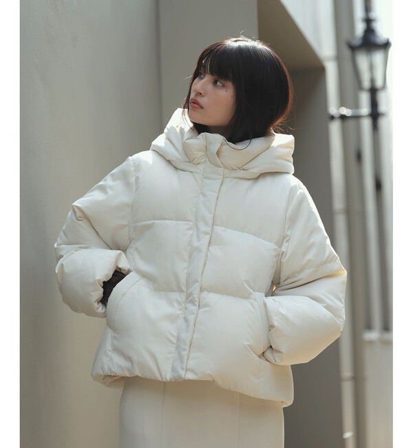 VIS「【アウター総選挙3位】フード取り外し可能軽量ダウンブルゾン/2WAY・撥水加工」|ダウン|オフホワイト(15)