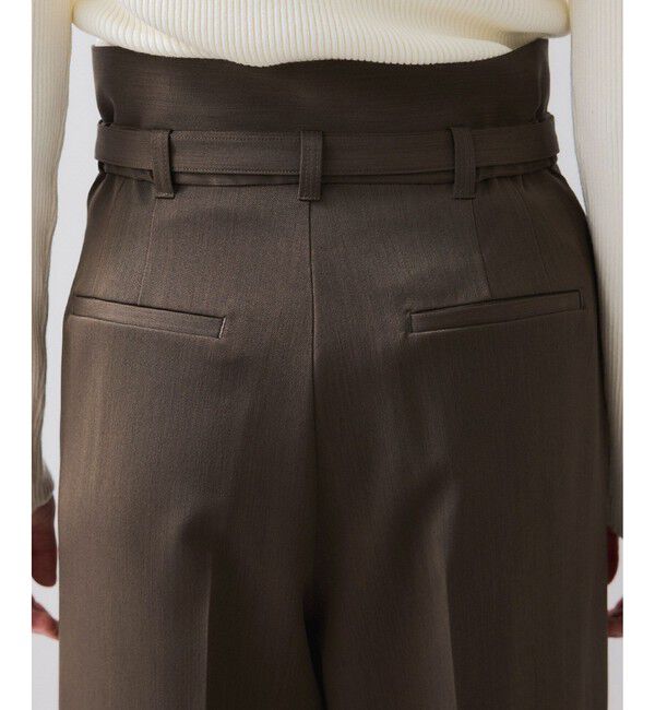 VIS「ベルトディテールタックワイドパンツ/イージーケア」|チノ|