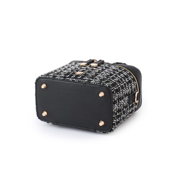 VIS「ファーハンドルキルティング＆ツイードバニティバッグ/2WAY」|ハンドバッグ|