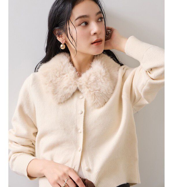 VIS「衿ファー取り外しカーディガン」|カーディガン|キナリ(16)