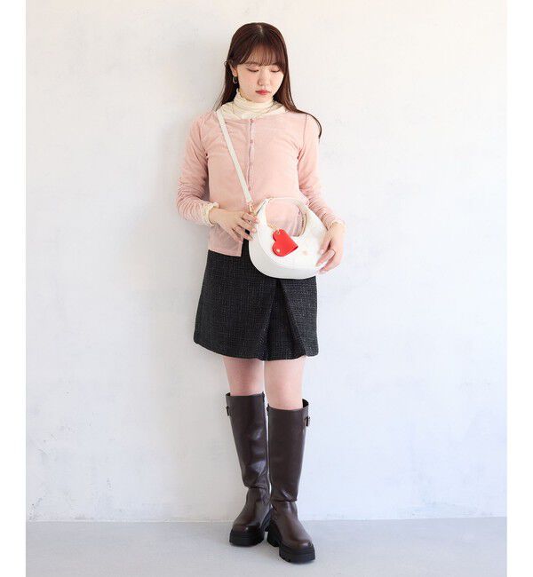 VIS「ハートチャーム付き2WAYキルトバッグ」|ハンドバッグ|