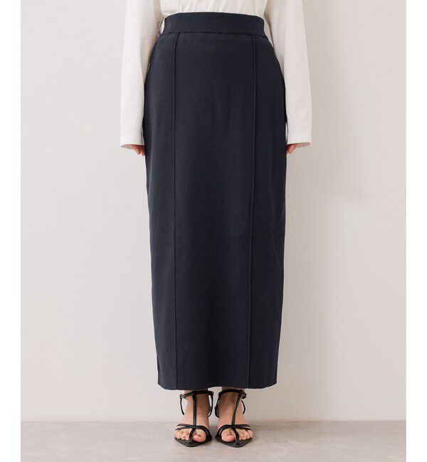 VIS「ピンタックデザインニットスカート」|スカート|