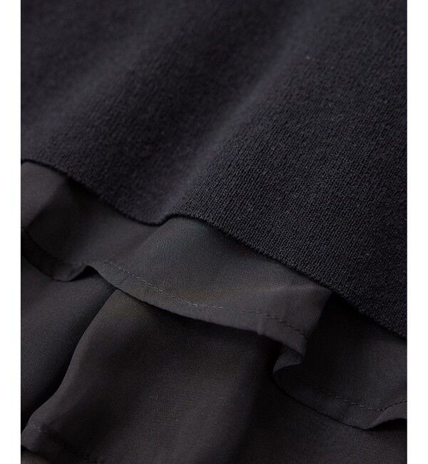 VIS「ペプラムオーガンジードッキングニットプルオーバー」|ニット・セーター|