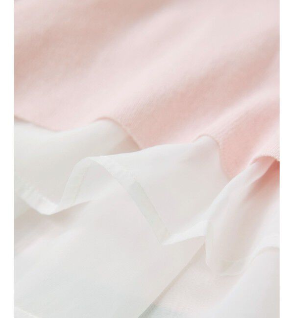 VIS「ペプラムオーガンジードッキングニットプルオーバー」|ニット・セーター|