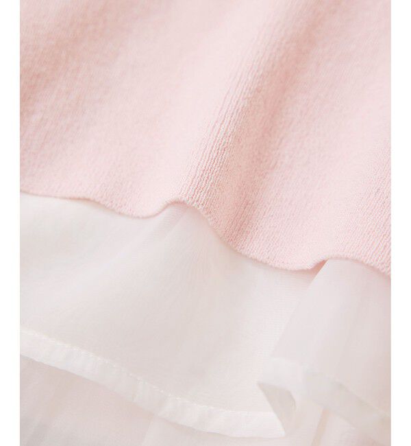 VIS「ペプラムオーガンジードッキングニットプルオーバー」|ニット・セーター|