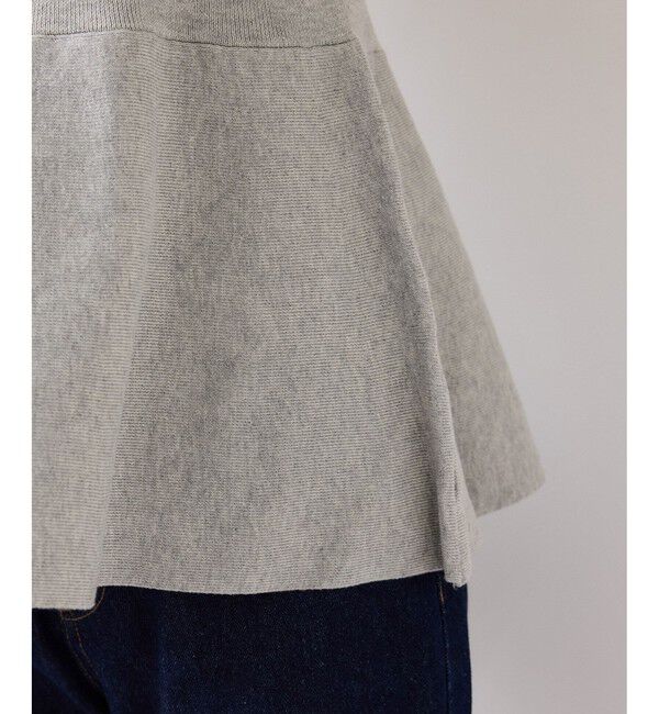 VIS「ペプラムニットドッキングブラウス」|シャツ・ブラウス|