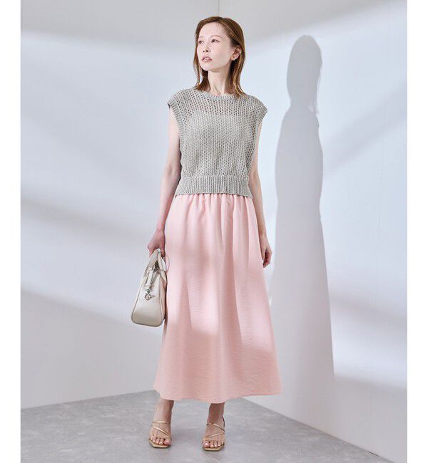 Rope&rsquo;Picnic「透かし編みラメニットベスト」|ベスト・ジレ|