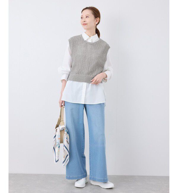 Rope&rsquo;Picnic「透かし編みラメニットベスト」|ベスト・ジレ|