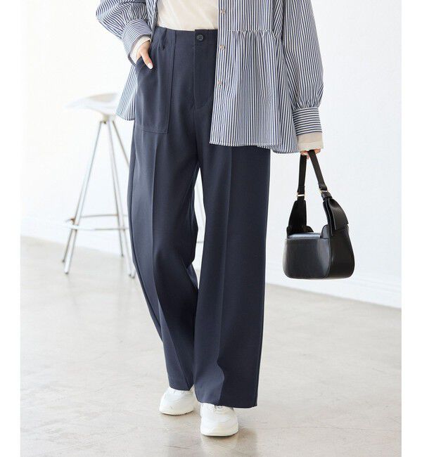 Rope&rsquo;Picnic「【3サイズ展開】ベイカーパンツ/防シワ・マシンウォッシャブル」|チノ|