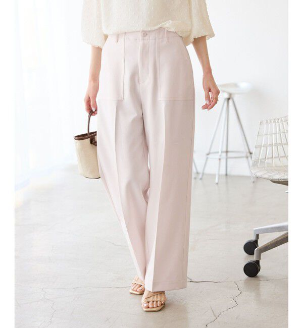 Rope&rsquo;Picnic「【3サイズ展開】ベイカーパンツ/防シワ・マシンウォッシャブル」|チノ|