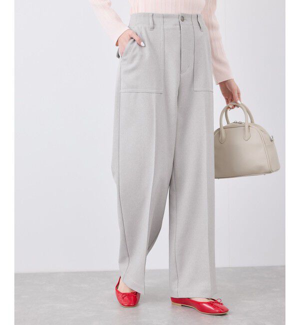 Rope&rsquo;Picnic「【3サイズ展開】ベイカーパンツ/防シワ・マシンウォッシャブル」|チノ|