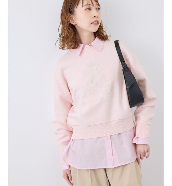 Rope&rsquo;Picnic「スウェットライク刺繍ニットプルオーバー/リンクコーデ」|ニット・セーター|