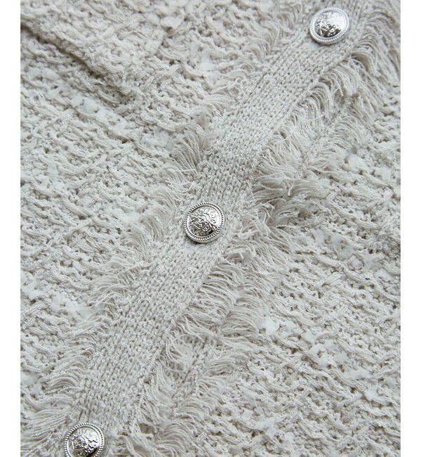 Rope&rsquo;Picnic「【サマー・ツイード】ハーフスリーブカーディガン」|カーディガン|