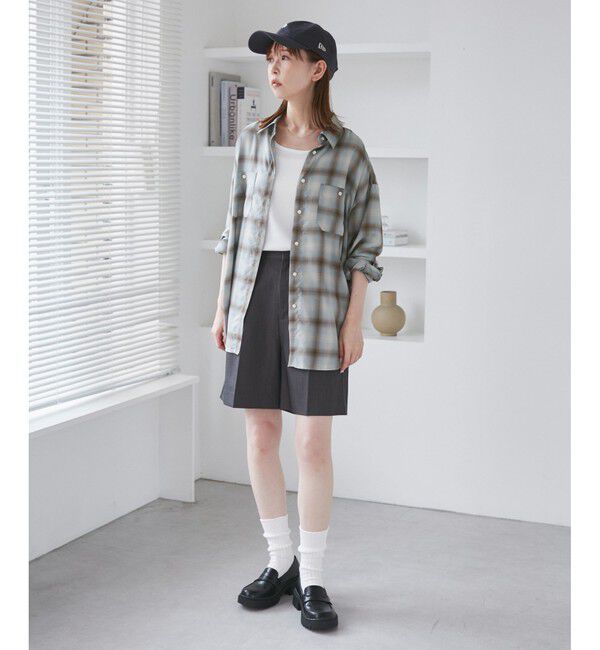 Rope&rsquo;Picnic「オンブレチェックシャツ/UVケア」|シャツ・ブラウス|