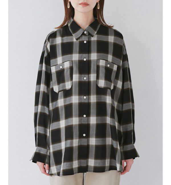 Rope&rsquo;Picnic「オンブレチェックシャツ/UVケア」|シャツ・ブラウス|