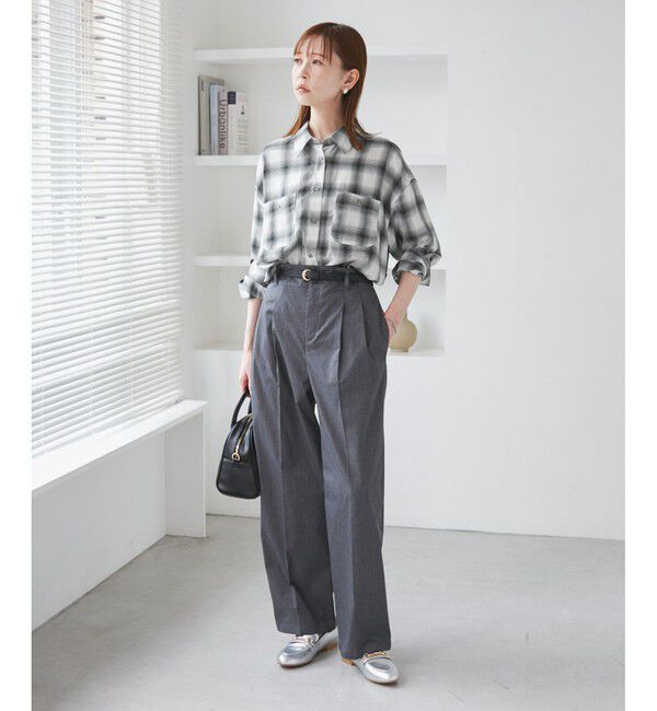 Rope&rsquo;Picnic「オンブレチェックシャツ/UVケア」|シャツ・ブラウス|