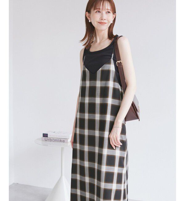 Rope&rsquo;Picnic「オンブレチェックキャミソールワンピース」|ワンピース|