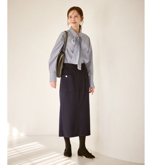 Rope&rsquo;Picnic「【防シワ】ボウタイ付きレギュラーシャツ」|シャツ・ブラウス|