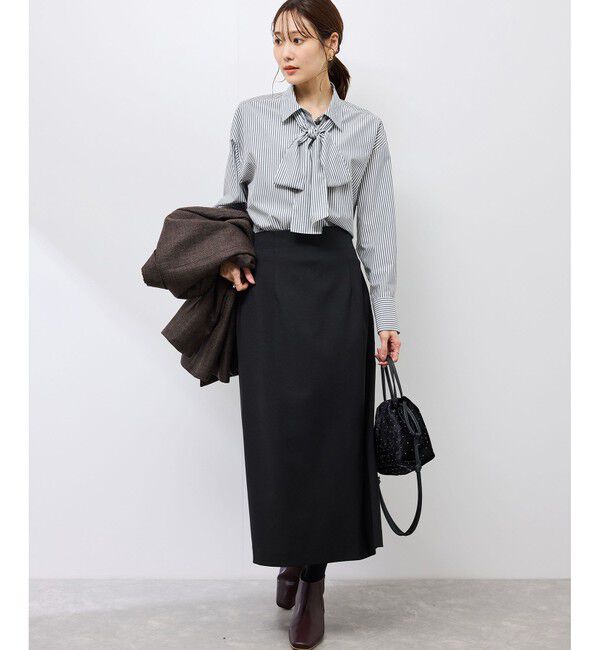 Rope&rsquo;Picnic「【防シワ】ボウタイ付きレギュラーシャツ」|シャツ・ブラウス|