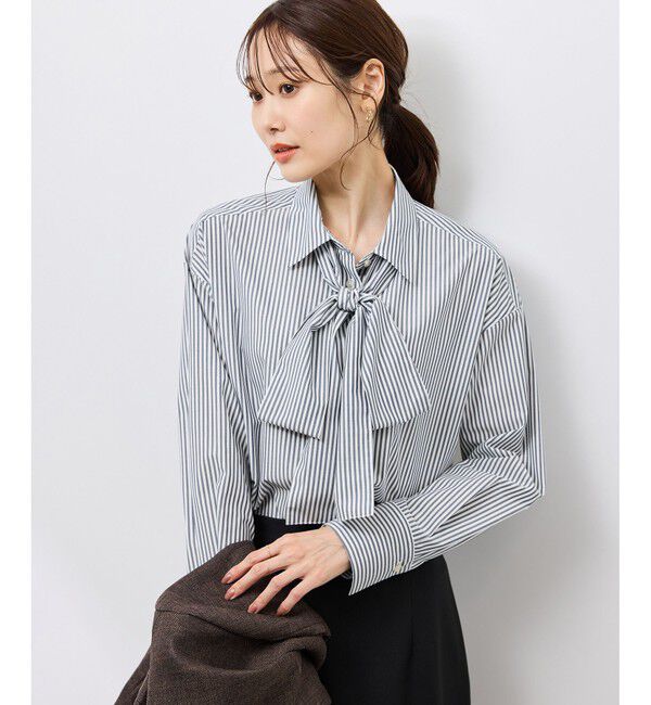 Rope&rsquo;Picnic「【防シワ】ボウタイ付きレギュラーシャツ」|シャツ・ブラウス|