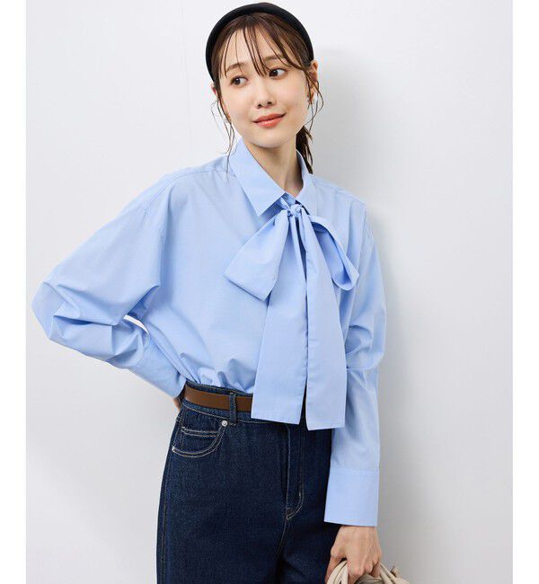 Rope&rsquo;Picnic「【防シワ】ボウタイ付きレギュラーシャツ」|シャツ・ブラウス|