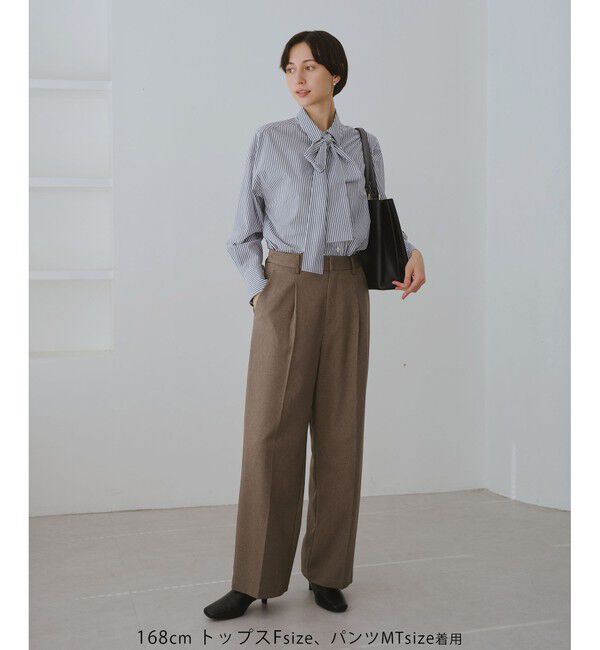 Rope&rsquo;Picnic「【防シワ】ボウタイ付きレギュラーシャツ」|シャツ・ブラウス|