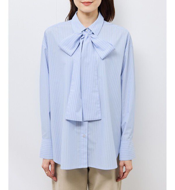Rope&rsquo;Picnic「【防シワ】ボウタイ付きレギュラーシャツ」|シャツ・ブラウス|