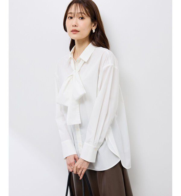 Rope&rsquo;Picnic「【防シワ】ボウタイ付きレギュラーシャツ」|シャツ・ブラウス|