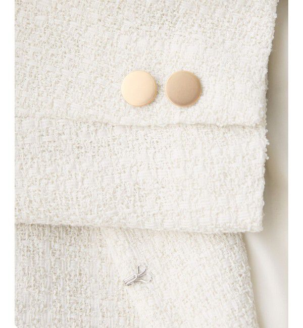 Rope&rsquo;Picnic「【WEB限定カラー】ツイードフレアジャケット/入卒式・セレモニー対応・リンクコーデ」|ノーカラージャケット|