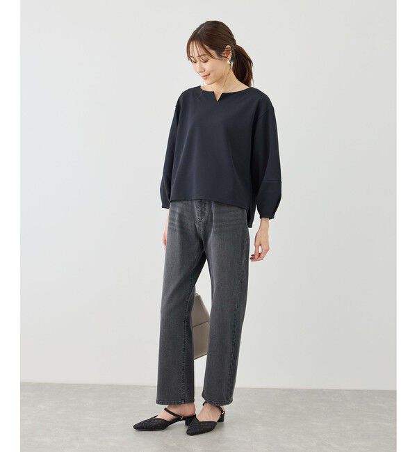 Rope&rsquo;Picnic「ランタンスリーブリップルカットトップス」|Tシャツ・カットソー|