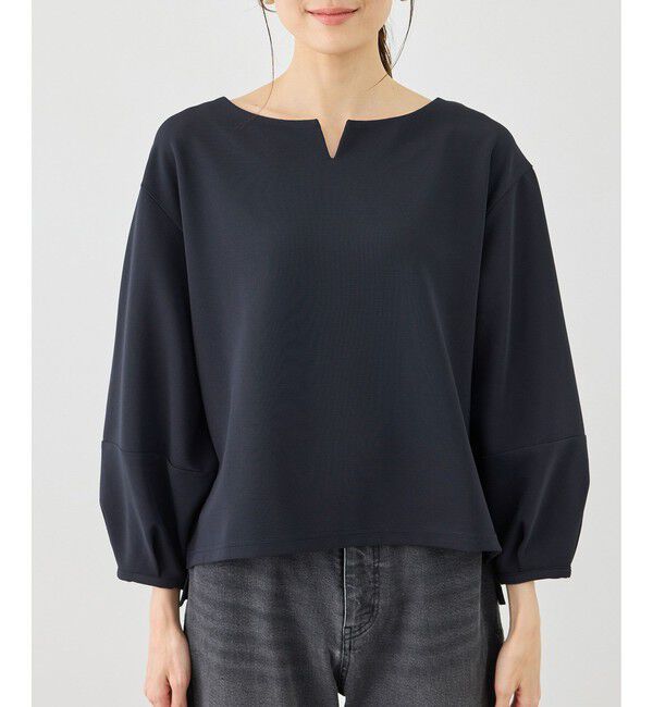 Rope&rsquo;Picnic「ランタンスリーブリップルカットトップス」|Tシャツ・カットソー|